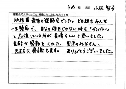 運動会 喜びの声をご紹介します 伸び伸び 生きる ともべ幼稚園 笠間市 Tel 0296 77 0311